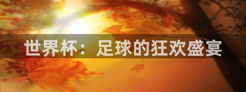 欧洲世预赛赛程表:世界杯:足球的狂欢盛宴